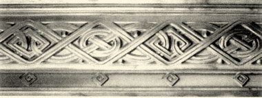 Reproduction pressed metal celtic cornice