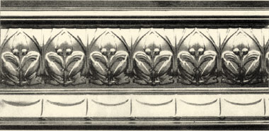 Reproduction pressed metal Victorian cornice