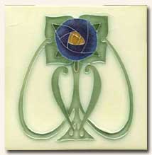 Reproduction Art Nouveau Tile V7B