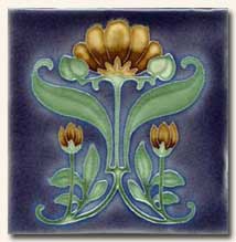 Reproduction Art Nouveau Tile V11A