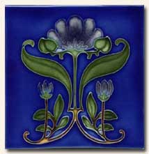 Reproduction Art Nouveau Tile V10