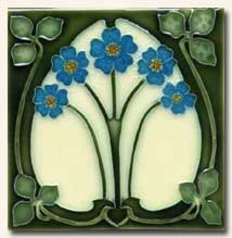 Reproduction Art Nouveau Tile V11A