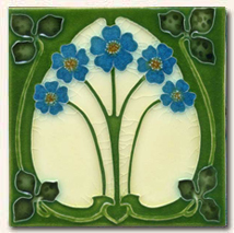 Reproduction Art Nouveau Tile V12A