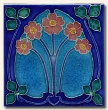 Reproduction Art Nouveau Tile V13A