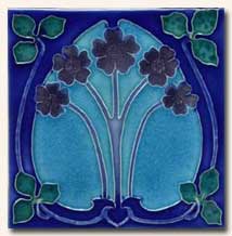 Reproduction Art Nouveau Tile V13B