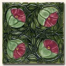 Reproduction Art Nouveau Tile V1A