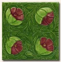 Reproduction Art Nouveau Tile V1B