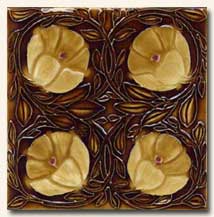 Reproduction Art Nouveau Tile V1C