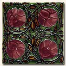 Reproduction Art Nouveau Tile V1D