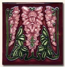 Reproduction Art Nouveau Tile V10