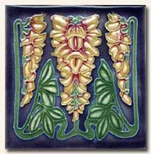 Reproduction Art Nouveau Tile V11A