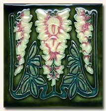 Reproduction Art Nouveau Tile V11A