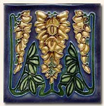 Reproduction Art Nouveau Tile V12A