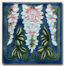 Reproduction Art Nouveau Tile V13A