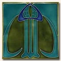 Reproduction Art Nouveau Tile V1A