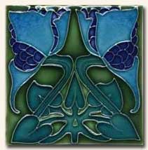 Reproduction Art Nouveau Tile V4B