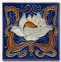 Reproduction Art Nouveau Tile V12A