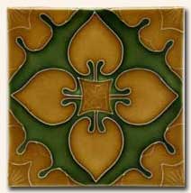 Reproduction Art Nouveau Tile V13A