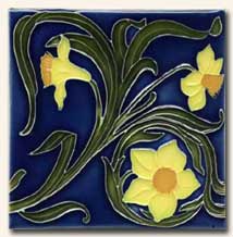 Reproduction Art Nouveau Tile V1A