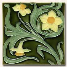 Reproduction Art Nouveau Tile V1B