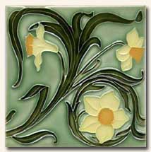 Reproduction Art Nouveau Tile V1C