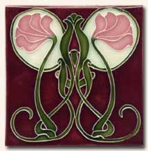 Reproduction Art Nouveau Tile V3A