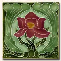 Reproduction Art Nouveau Tile V4C