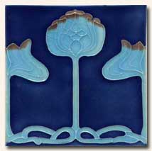 Reproduction Art Nouveau Tile V4D