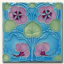 Reproduction Art Nouveau Tile V5C