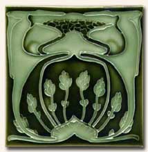 Reproduction Art Nouveau Tile V13B