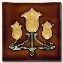 Reproduction Art Nouveau Tile V13C