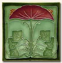 Reproduction Art Nouveau Tile V1A