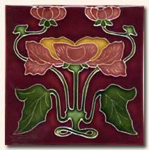 Reproduction Art Nouveau Tile V1D