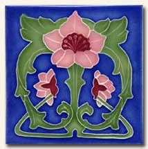 Reproduction Art Nouveau Tile V4C