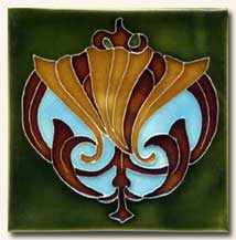 Reproduction Art Nouveau Tile V5B