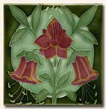 Reproduction Art Nouveau Tile V9B