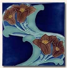 Reproduction Art Nouveau Tile V1C