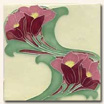 Reproduction Art Nouveau Tile V4B