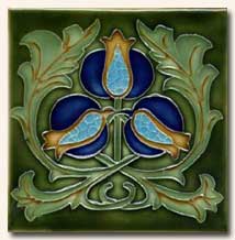 Reproduction Art Nouveau Tile V5B