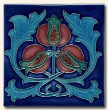 Reproduction Art Nouveau Tile V5C