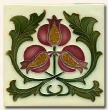 Reproduction Art Nouveau Tile V7A