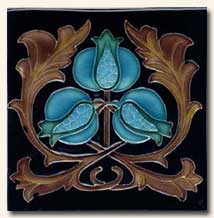 Reproduction Art Nouveau Tile V7B