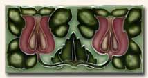 Reproduction Art Nouveau Tile V8