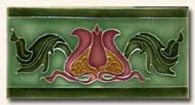 Reproduction Art Nouveau Tile V11A