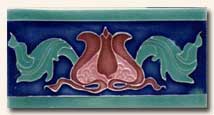 Reproduction Art Nouveau Tile V13A