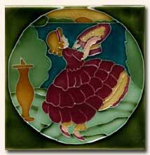 Reproduction Art Nouveau Tile V7A