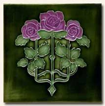 Reproduction Art Nouveau Tile V11A