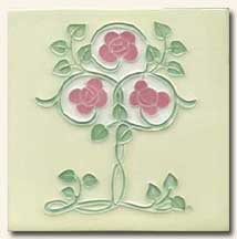 Reproduction Art Nouveau Tile V13A