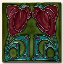 Reproduction Art Nouveau Tile V1B