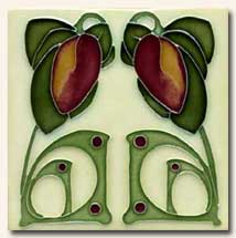 Reproduction Art Nouveau Tile V1C